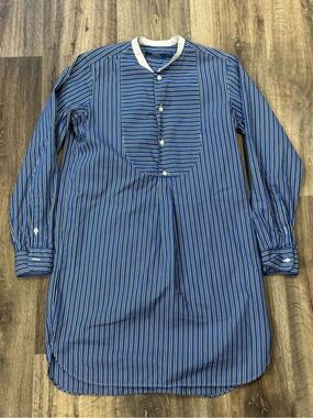 Polo Ralph Lauren Blue Pinstripe Shirt Dress Women’s 10